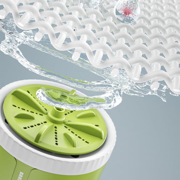 Latrodar Mini Turbo Washing Machine Portable Automatic Washing Machine Safety Guaranteed cks Cleaning Machine Green 6x4.4 Inch Home Essentials