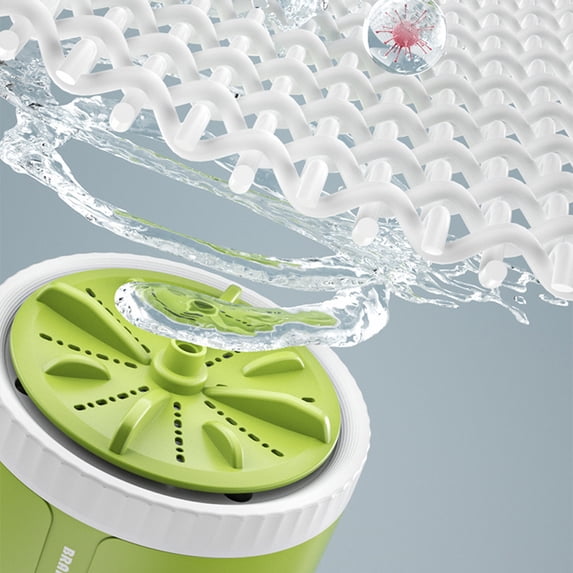 Latrodar Mini Turbo Washing Machine Portable Automatic Washing Machine Safety Guaranteed cks Cleaning Machine Green 6x4.4 Inch Home Essentials
