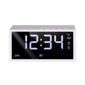 Gecau Mirror Clock Bluetooth Audio Radio Student Alarm Clock Mini Card Small Speaker Desktop Audio Affordable&High-Quality A 5.8x2.2 Inch Home Gadgets