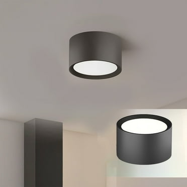 Latrodar Mounted Downlight Round Lamp Led Ceiling Living Room Enduring t 6000K Ceiling Lamp Black 5x5 Inch Home Decor