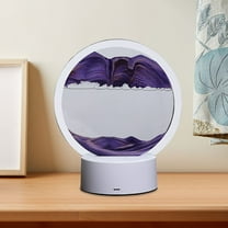 Latrodar Moving Sand Art, 7.87in 360° Rotating Hourglass Decoration, High Durability amp Decoration(15ML) Purple Home Tools