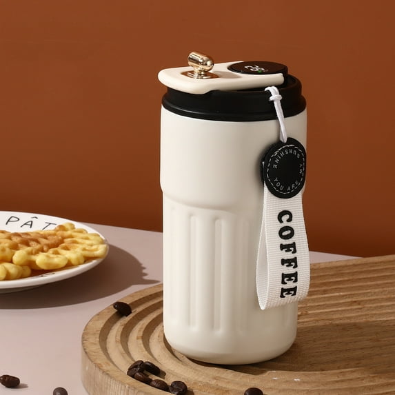 Latrodar Mug Double Layer 450ML Vacuum Mini Insulated Mug 304 Stainless Steel Red Wine Mug Black Creative 3.6x3.6 Inch