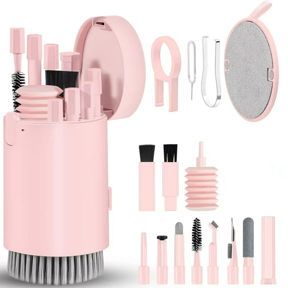 Gecau Multi-functional Cleaning Kit Portable Electronics Cleaning Kit Safe&Non-Toxic ones Camera Cleaning Pink 4x2.76 Inch Home Tools