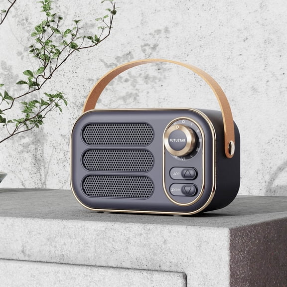 Latrodar Multifunctional Mini Portable FM Radio Bluetooth Speaker Creative ign Wireless Speaker Gray 5.2x3.2 Inch Home Stuff
