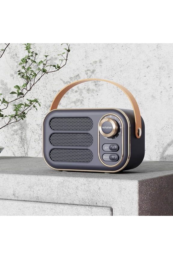 Latrodar Multifunctional Mini Portable FM Radio Bluetooth Speaker Creative ign Wireless Speaker Gray 5.2x3.2 Inch Home Stuff