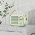 thumbnail image 1 of Gecau Multifunctional Mini Portable FM Radio Bluetooth Speaker High Durability ign Wireless Speaker Green 5.2x3.2 Inch Home Tools, 1 of 4
