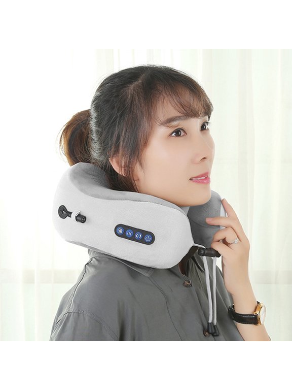 Neck Travel Pillows U-Shaped Memory Foam Neck Pillows & For Muscle, Shoulder, Cervical Pain Stress Relief For Home, Office, Airplane Gray Art&Crafts