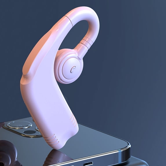 Latrodar New Bluetooth Headset Ear-mounted Business Novelty dset With Microphone Pink 5.6x3.6 Inch Home Stuff