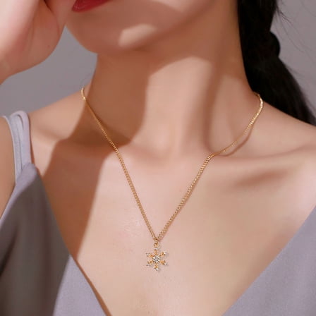 Latrodar New Christmas Series Party Snowflake Gift Pendant Necklace multiUp to 60% Off