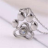 Latrodar New Fashion Dog Paw Print Cute Holiday Gift Projection Necklace Silver up to 50% Off