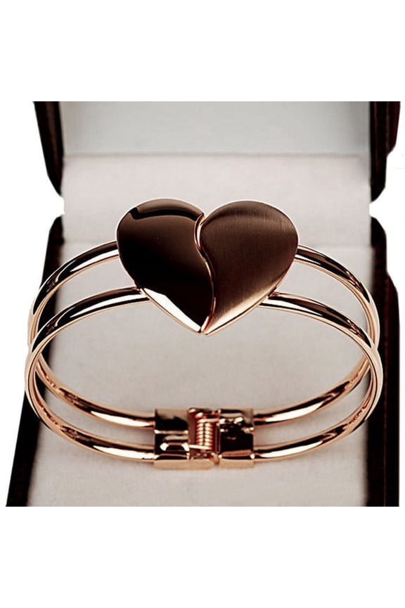 New Fashion Lady Elegant Heart Secure elet Cuff Bling Gift Gold 7.2x5.2 Inch Beauty Gift Sets