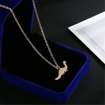 Latrodar New Hot Item Creative Rose Gold Dinosaur Necklace Fashion Lady Necklace Gold up to 60% Off