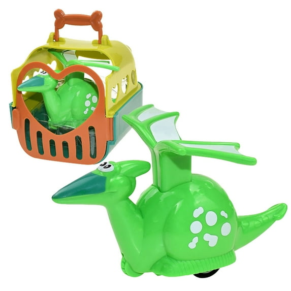 Latrodar New Press And Go Dinosaur Cars Non-Toxic as Stocking Stuffers Green 3.6x3.6 Inch Home Stuff
