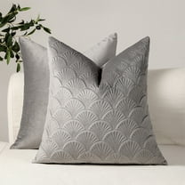 Latrodar New Velvet Retro Embossed Pillow Elaborately Made ushion Cushion Cover Gray 10x10 Inch Home Tools