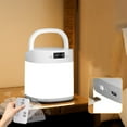 thumbnail image 1 of Latrodar Night Light Handheld Rechargeable Outdoor Emergency Bedside Sleep Baby Feeding Eye Protection Mother And Baby Soft Light Clock Desk Lamp White 4.16x4., 1 of 5