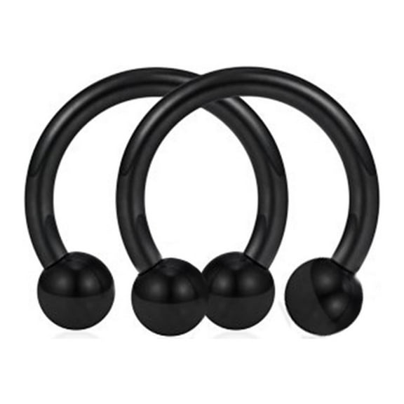 Latrodar Nose Hoop Magnetic Horseshoe Rings Stainless Steel Faux Septum Rings Black up to 30% Off