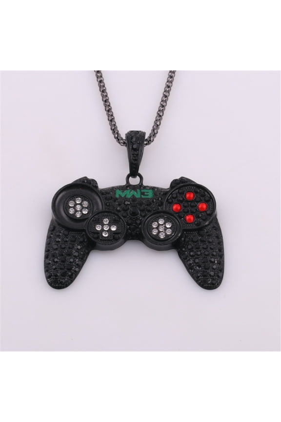 Occident New Alloy Game Console Handle Hip Hop Personality Men Necklace Black