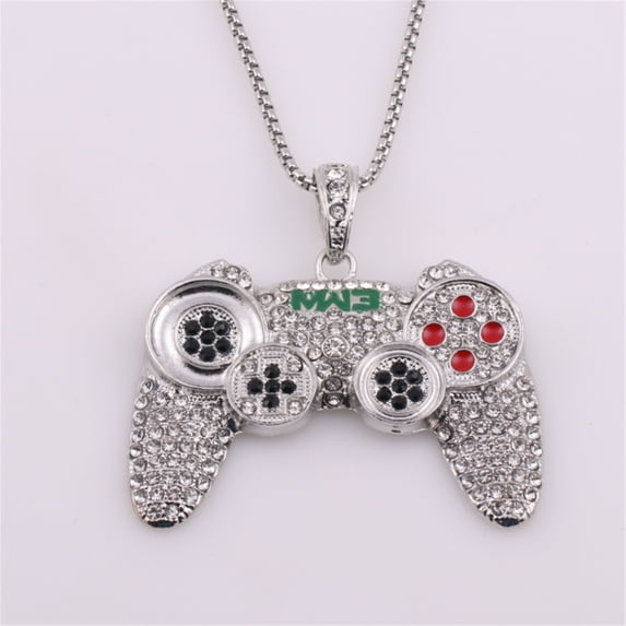 Latrodar Occident New Alloy Game Console Handle Hip Hop Personality Men Necklace Silver up to 30% Off