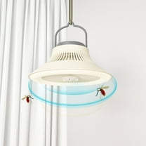 Latrodar Outdoor Fan Light, Portable Camping Tent Small Ceiling Novelty omatherapy Light Fan White 8.64x8.64 Inch Home Decor