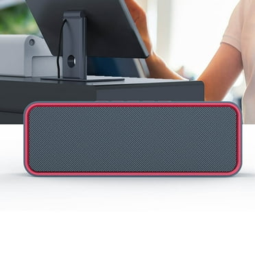 Latrodar Outdoor High Volume Wireless Bluetooth Speaker Home Audio Computer Subwoofer Portable Car Radio Eco-Friendly Material Red 8.4x2 Inch Home Essentials