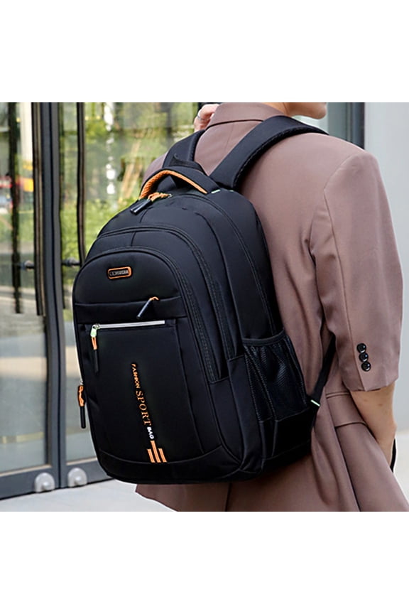 Outdoor Travel Backpack Computer Backpack Outdoor Backpack Fashion Backpack Large Capacity Backpack Student Schoolbag Orange Durable