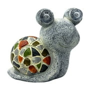 Gecau Outdoor Zoon Ornaments Resin Crafts Solar Lights Creationary Garden And Courtyard Decorations Frogs And Snail Ornaments Sturdy B 7.8x7.6 Inch Home Gadgets