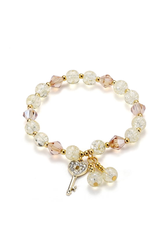 Pearl Bracelets For Women 2025 Layered Luck Bead Handmake Vintage Stylish Strand Wedding Gifts Jewelry For Brides yellow up to 50% Off