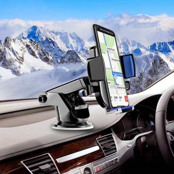 Gecau Phone Mount For Center Console & Windshield Cell Phone Crafted with Care le Cradles Universal Blue 5.56x3.96 Inch Home Gadgets