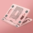 thumbnail image 1 of Gecau Plastic Tablet Phone Stand Portable Heat Non-Toxic Loading Laptop Stand Pink 9.4x9 Inch Home Tools, 1 of 5