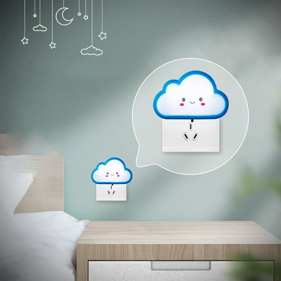 Latrodar Plug In Night Light Bedside Night Light Creative idor LED Night Light Blue 4.2x3 Inch Home Decor