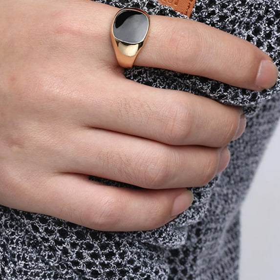 Latrodar Polished Copper Biker Men Signet Ring 12 Gold up to 30% Off