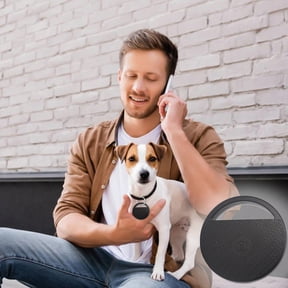 Gecau Portable GPS Tracking Bluetooth 5.0 Mobile Key Tracking Smart Anti-Loss Device Creative Pet Keys Wallet Bag Black Home Decor