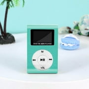 Latrodar Portable MP3 Player, Mini USB LCD Screen MP3 Card Support Sports Music Player Affordable&High-Quality Green 3.2x3.2 Inch Home Essentials