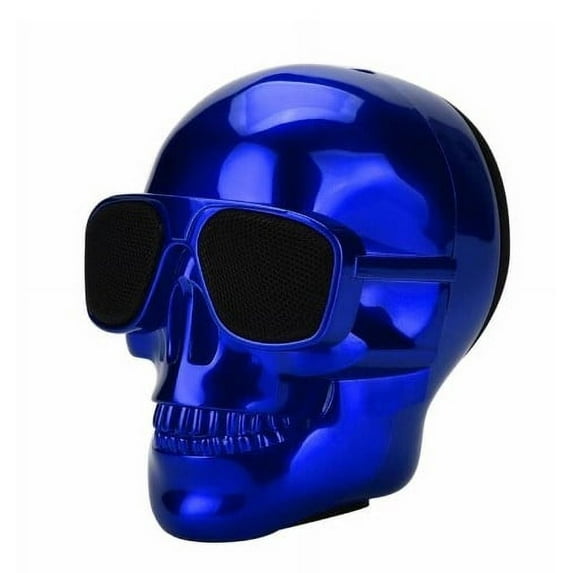 Latrodar Portable Skeleton Skull Bluetooth Wireless Speaker Best of Both Worlds een Wireless Speaker Blue 4x3.6 Inch Home Decor
