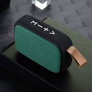 Gecau Portable Wireless Bluetooth Stereo Card FM Speaker For Smartphone Tablet Lapt Enduring Green 7.6x5.6 Inch Home Tools
