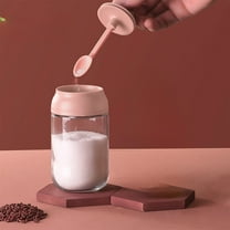 Latrodar Proof Lid Spoon Integrated Seasoning Jar Kitchen Seasoning Jar Set Glass Seasoning Bottle Sealed Seasoning Box Pink Decorative