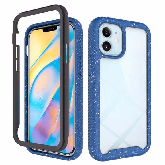 Latrodar Protective Transparent TPU Protective Case Cover For 12/12PRO 6.1inch Practical&Affordable Blue Home Essentials