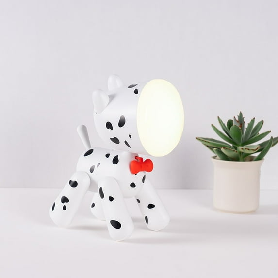 Latrodar Puppy LED Desk Lamp Cute Night For Kids Portable Rechargeable Dog Lamps With Warm White 2700~3000K Color Black Novelty