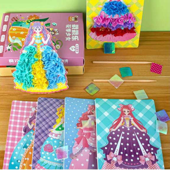 Gecau Puzzle Puncture Painting Children's School Picture Stamping pink Upgraded 5.08x1.16 Inch