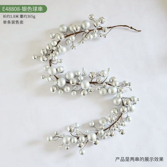 Latrodar Red Christmas Ball Garland Red Ornament Garland Ornament Ball Garland Ball Garland Christmas Christmas Tree Red Ball Decorations Garlands Big Shiny Ba