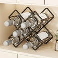 thumbnail image 1 of Latrodar Refrigerator Wine Rack Wine Storage Wine Cabinet Accessories Bottle Tray Display Rack Diamond Beer Wine Racks Black Creative 12.4x7.2 Inch, 1 of 5