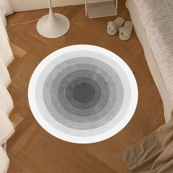 Gecau Round Carpet Living Room Cream Wind Sofa Coffee Table Bedroom Bedside Study Soundproof Floor Cushion Safe&Non-Toxic Gray 8x8 Inch Home Stuff