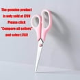 thumbnail image 1 of Latrodar Rubber Stainless Steel Macarons Color Design Scissors Office Supplies Color Student Stationery Scissors Pink Upgraded 3.6x0.4 Inch, 1 of 3