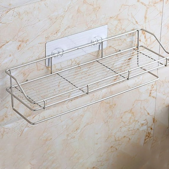 Latrodar Shower Basket Stainless Steel Shower Organizer Basket Bathroom Safety Guaranteed lf Rack For Bathroom Silver Home Stuff