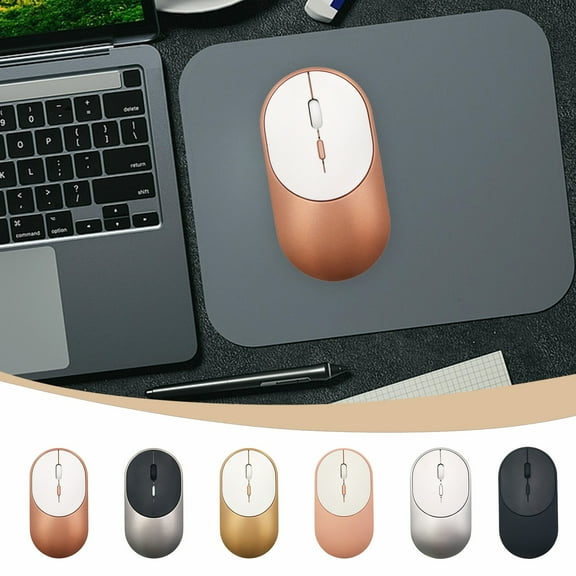 Gecau Silent Mouse Wireless USB Mouse for Laptop Rechargeable Mouse Mute USB 2.4G Mice 3 Adjustable DPI Gaming Mouse for Laptop Chromebook Multi-Device Pink Holiday Saving