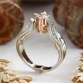 thumbnail image 1 of Latrodar Simulated Zirconia Ring Party Wedding Rings Silver Flash Deals, 1 of 6