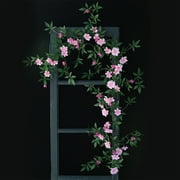 Gecau Simulation Of Rose Vines Rose Vines Hanging Around The Window Home Decoration Shelter Decorative Muxiang Rattan Purple 10x3.2 Inch