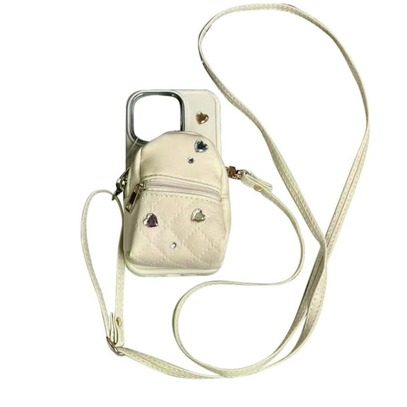 Latrodar Small Backpack Cell Phone Case Well-Made llet Cell Phone Case White 9.6x5.2 Inch Home Decor