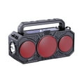 thumbnail image 1 of Latrodar Solar Bluetooth Speaker, Wireless Speaker, Outdoor High-volume Bluetooth Speaker, Handheld Secure Red 10.8x4 Inch Home Essentials, 1 of 1