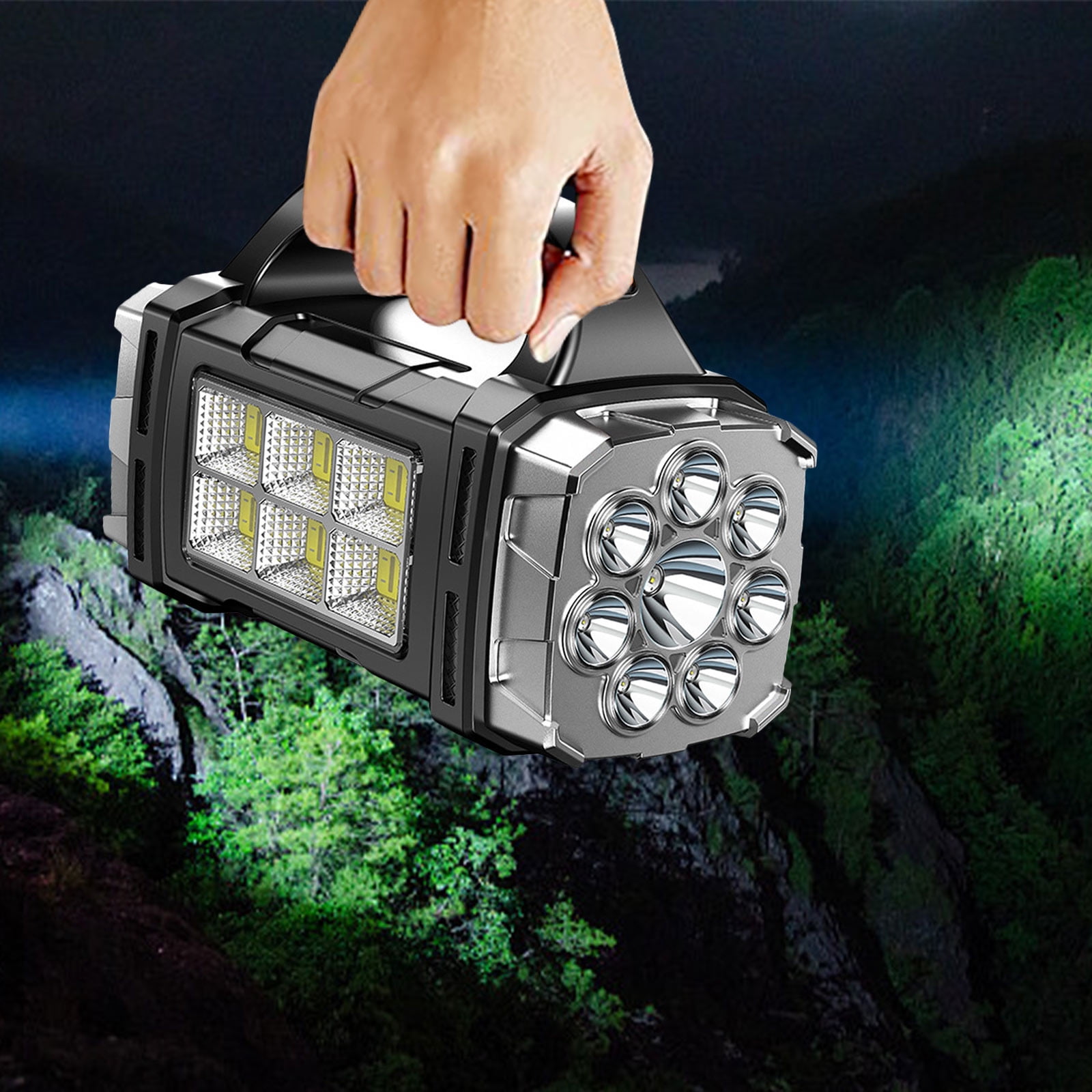 Latrodar Solar Portable Light Outdoor Led Multi-function Red And Blue ...